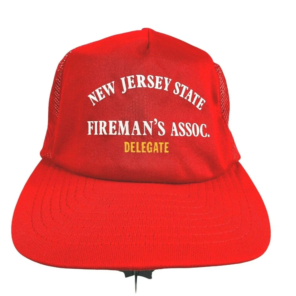 Vintage New Jersey Firemans Assoc. Hat‎ Size M-L